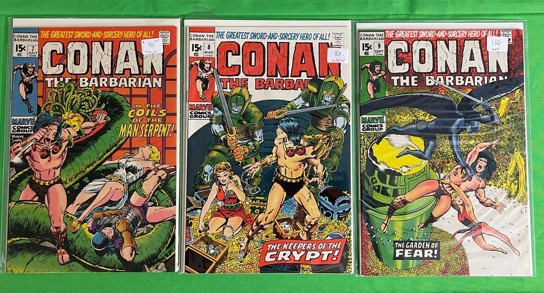 Marvel Conan the Barbarian Comic Book Lot Issues 7 to 9 (1 of 1)
