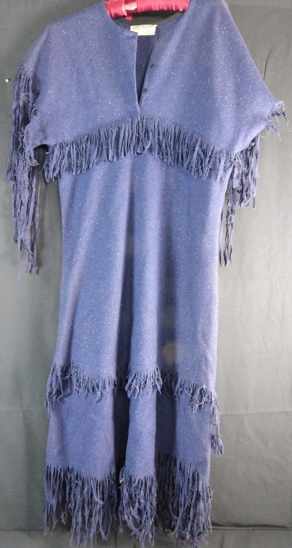 Jane Russel Screen Worn dress in the Western Movie "The Outlaw".: Possibly made for the 1943 Wester Movie the Outlaw. United Custume Makers Label.