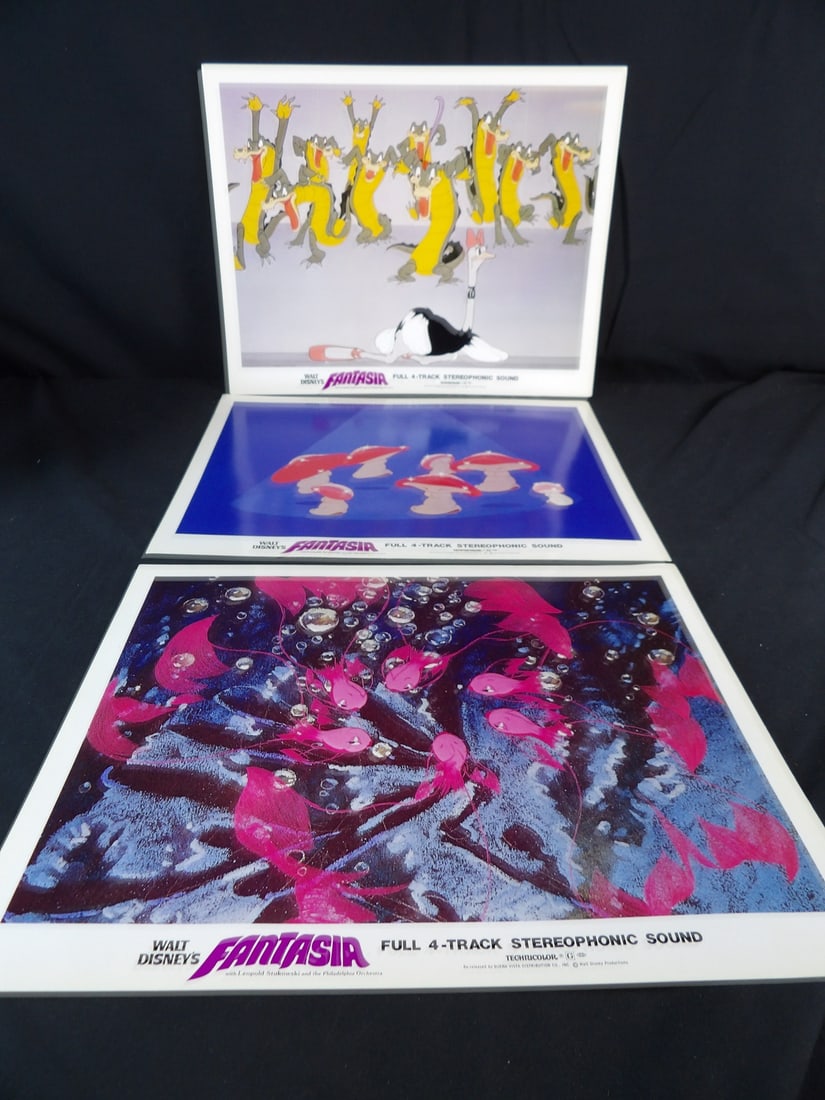 Lot of original 1970s Walt Disney Fantasia Re-Release Lobby cards (1 of 5)
