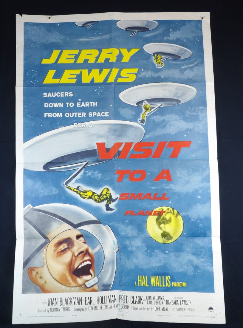 1960 A visit to a small planet movie poster starring Jerry Lewis (1 of 11)