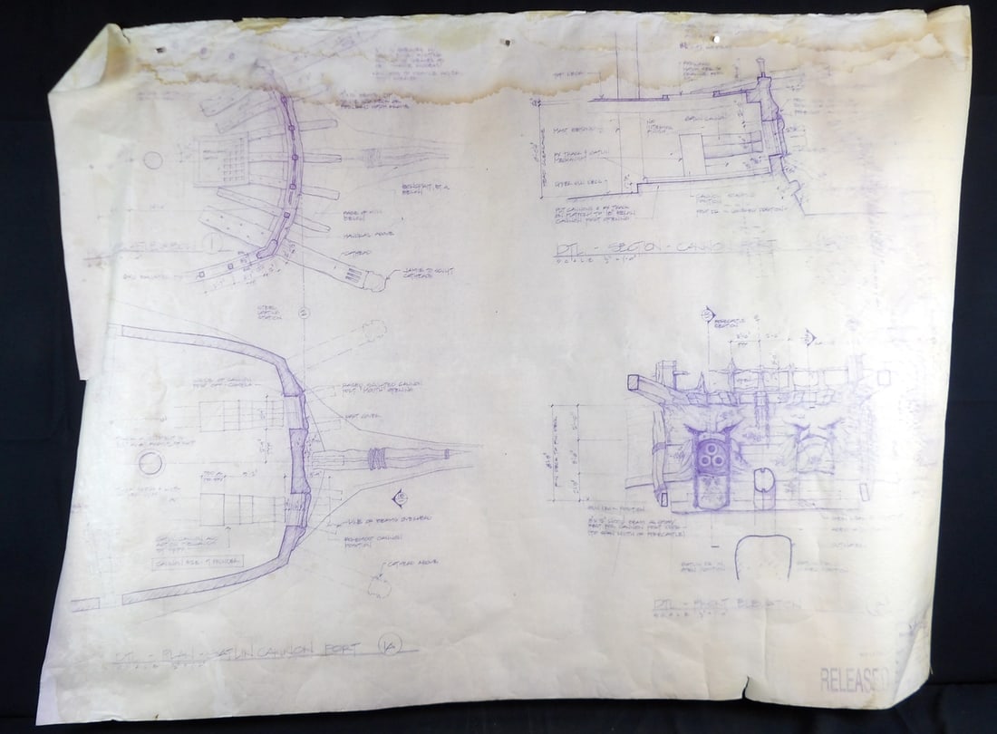 Original Blueprints for the Pirates of the Caribbean (1 of 19)