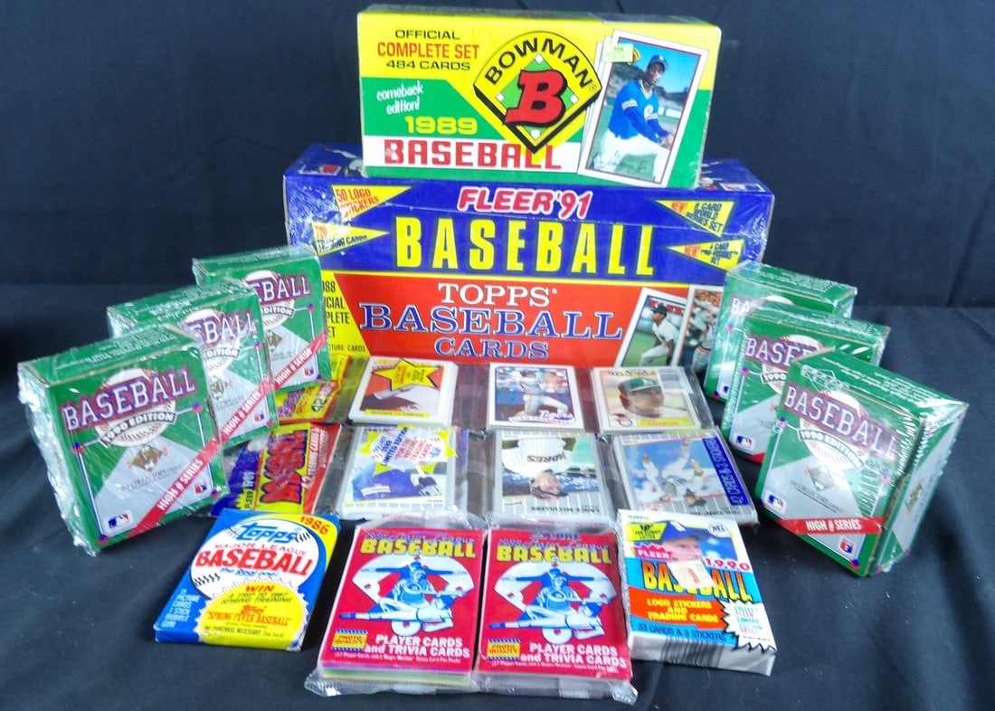 Lot of sealed baseball card boxes and packs (1 of 6)