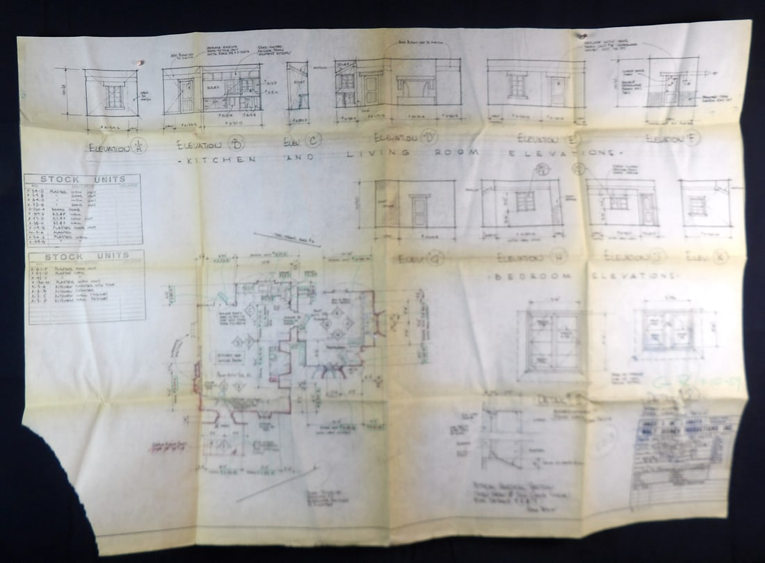 1959 dated set design for the Walt Disney western tv series Texas John Slaughter. (1 of 13)