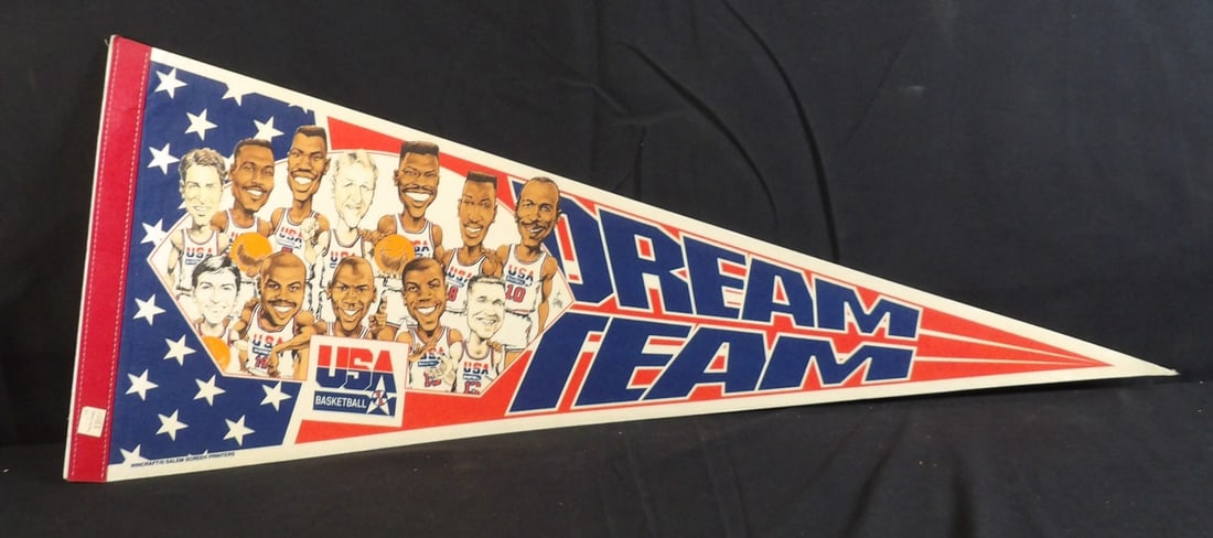 Original 1992 USA Basketball Dream Team Pennant (1 of 8)