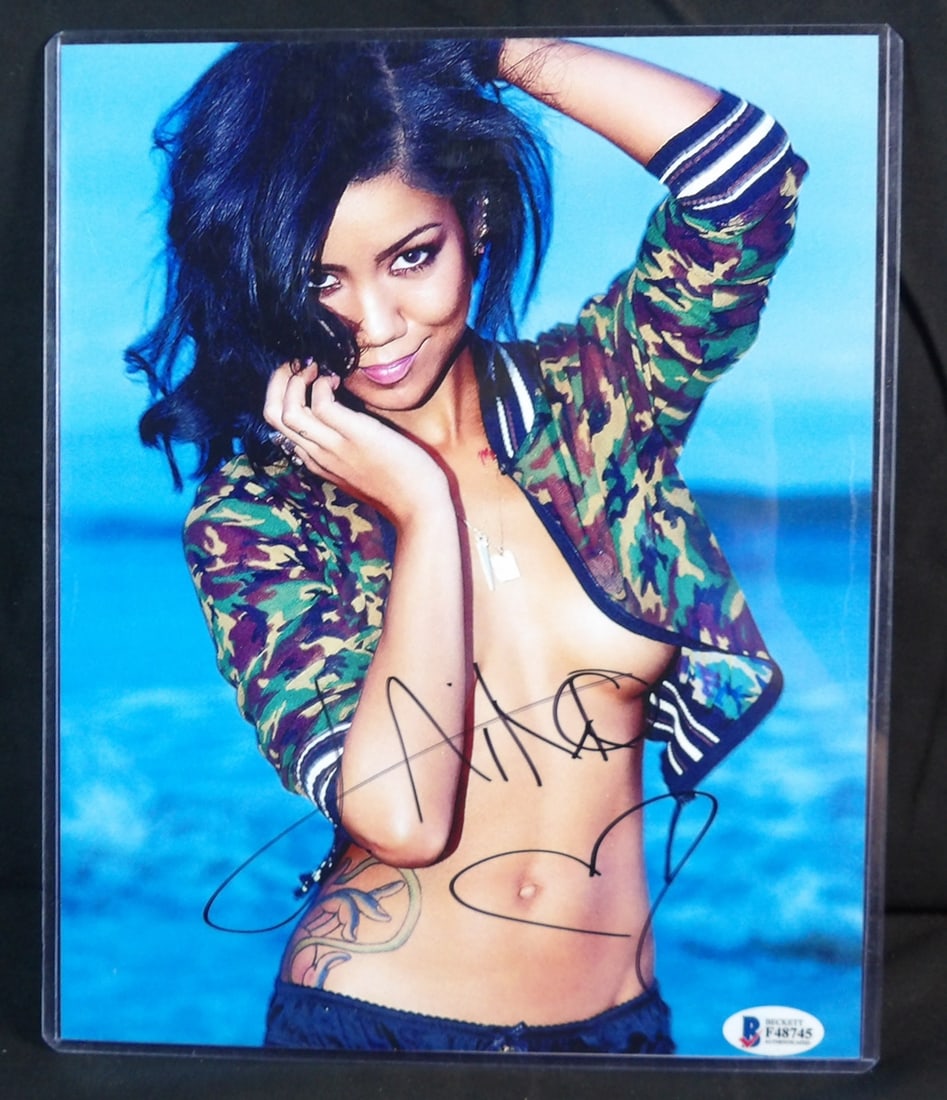Jhene Aiko Autographed Photograph: Beckett Certified. 8x10