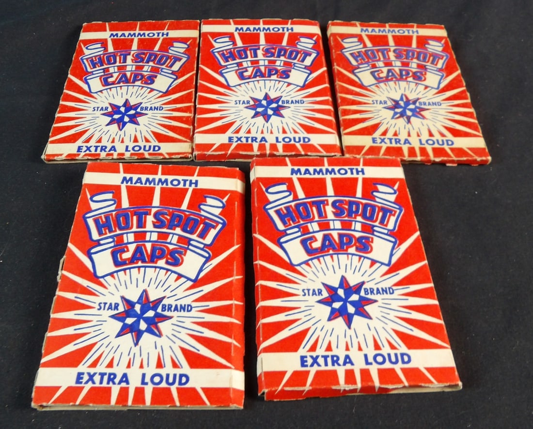 Lot of vintage NOS original Star Band Mammoth Hot Spot Caps for Cap Guns: Lot of 5