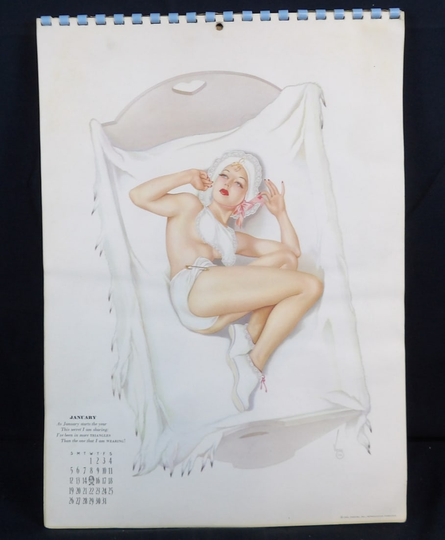 Original complete 1941 Varga Pin Up Girl Calendar (1 of 16)