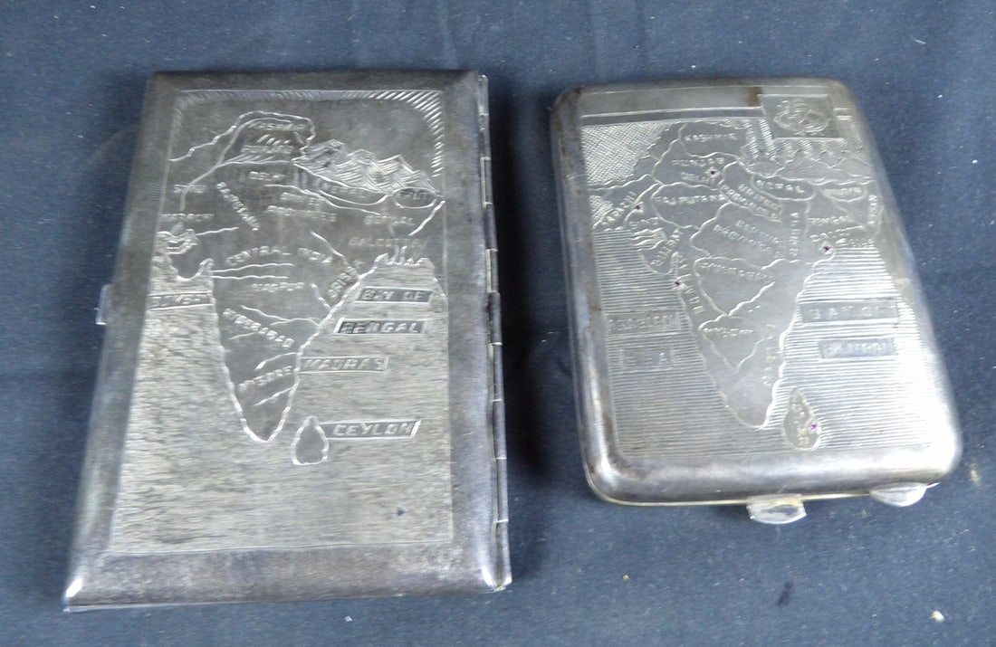 Lot of WW2 WWII CBI China Burma India engraved Cigarette Cases (1 of 9)