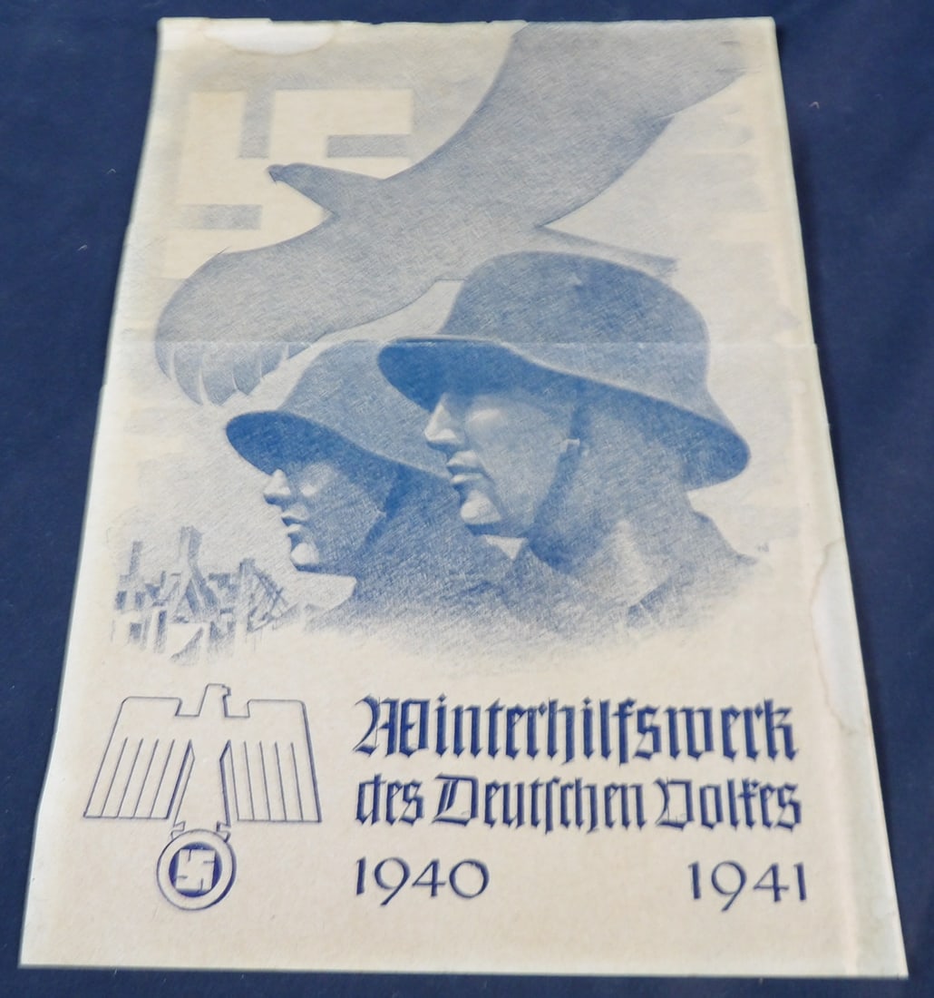 Original WW2 WWII German support orginization booklet page (1 of 4)