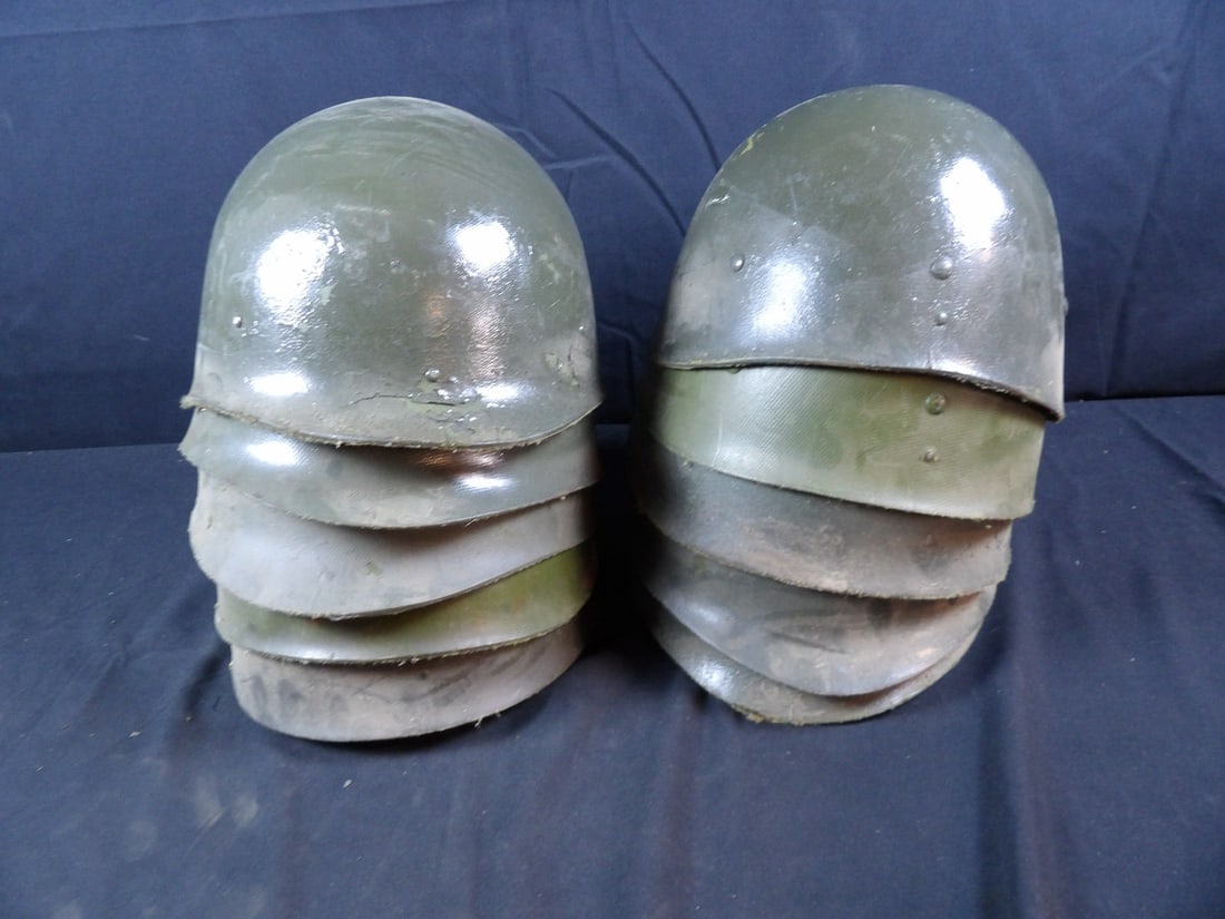Lot of 10 vietnam to 1980s M1 Helmet Liners (1 of 2)