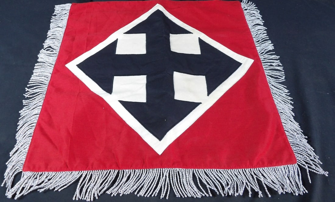 WW2 WWII Hungarian German SS arrow cross party banner (1 of 12)