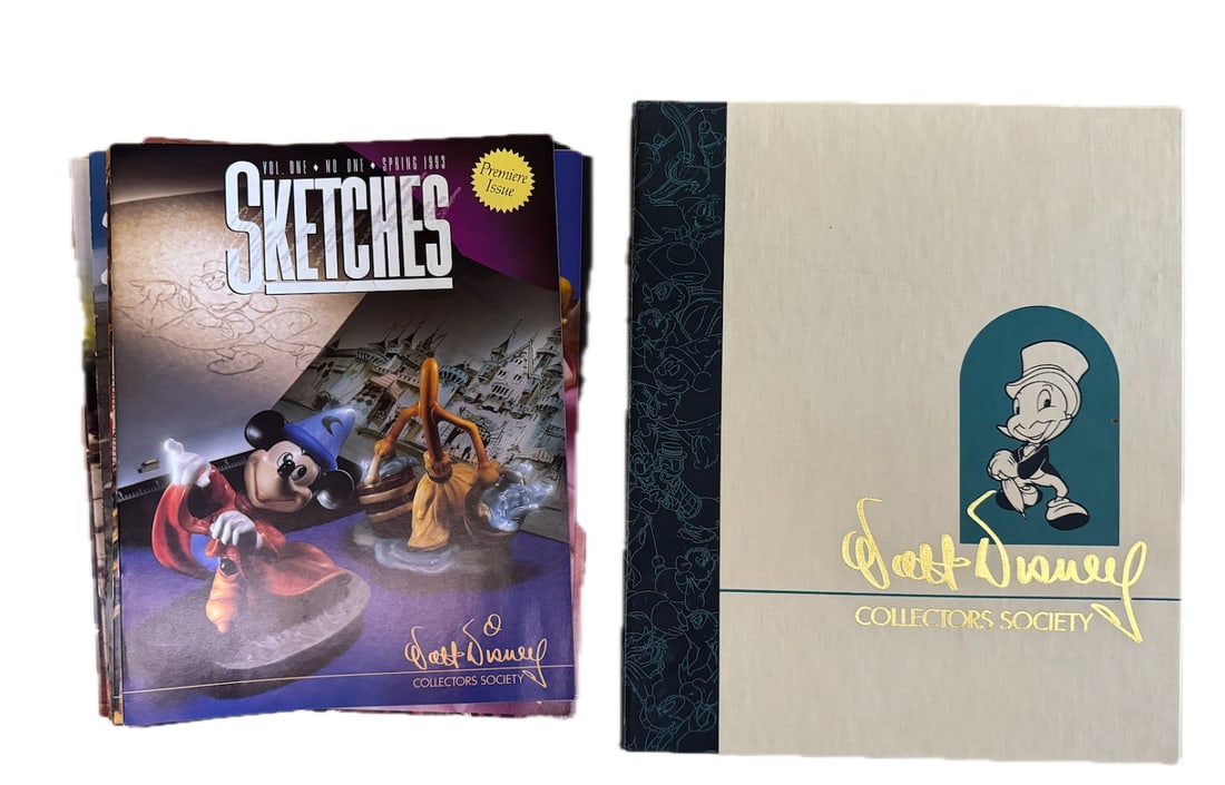 Disney Collector's Society Box containing 12 Volumes of Sketches Magazine (1 of 1)