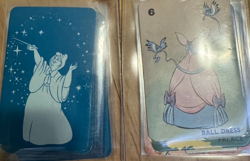 Group of 14 Cinderella 1954 Playing Cards with Rules: 1954 Cinderella playing cards with rule book, incomplete set