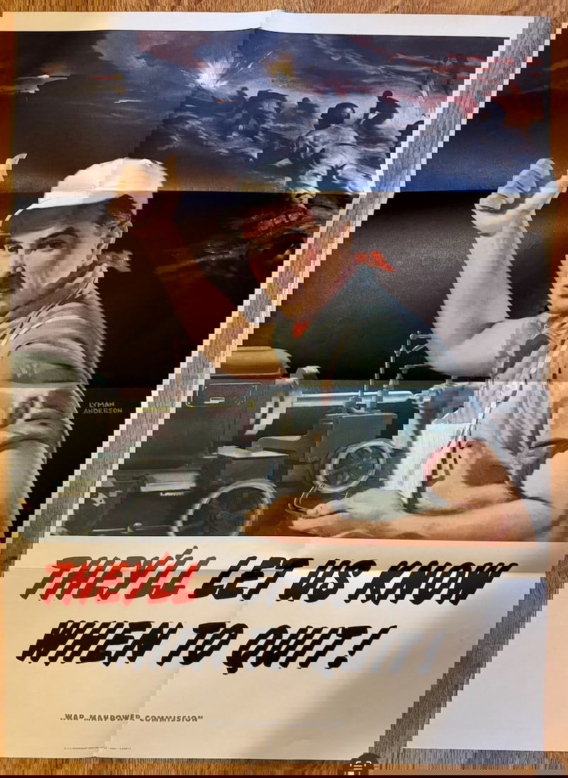 WWII Poster They'll Let Us Know When to Quit (1 of 1)