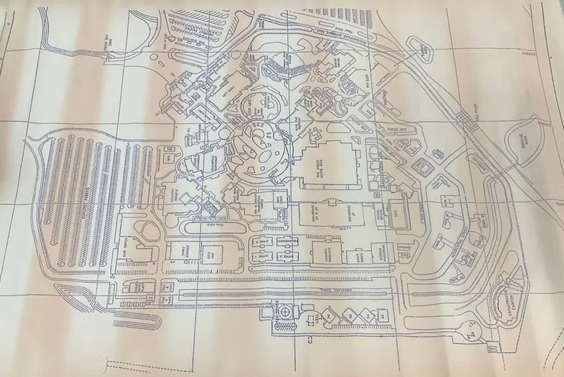 Disney World Hollywood Studios Park Layout Architectural Blueprint (1 of 1)