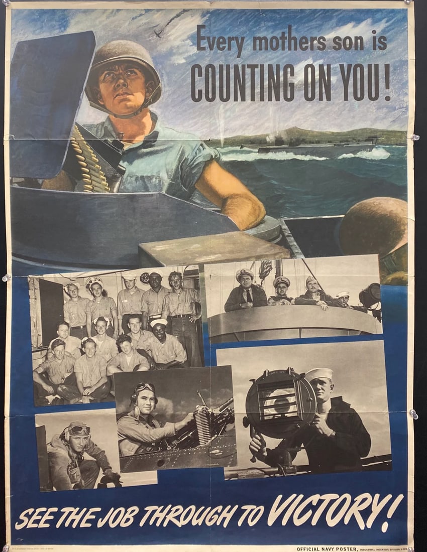WWII Navy Poster Every Mother's Son is Counting on You (1 of 1)