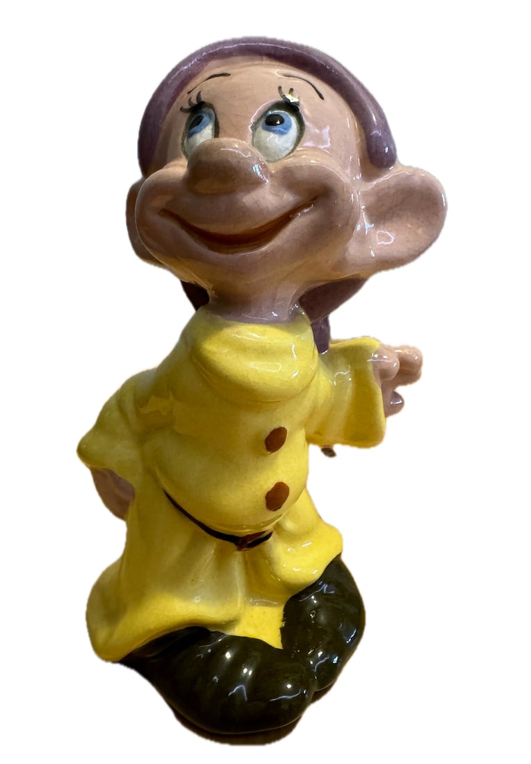 Evan K. Shaw 1940s Dopey Dwarf Figurine: 5in tall, includes original label