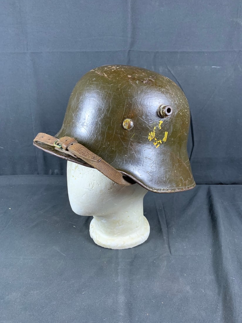 Imperial German WW1 WWI Kriegsmarine single decal m17 helmet with liner (1 of 14)