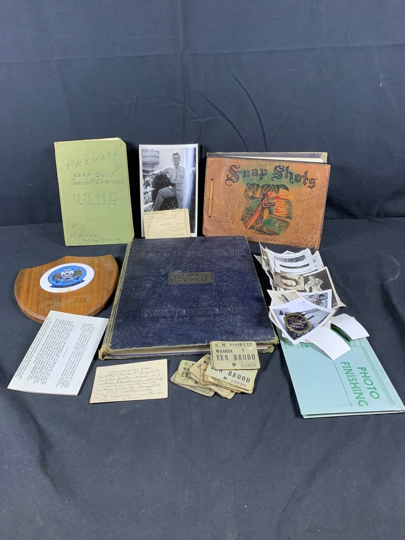 Named WW2 WWII 6th Marine Division Detachment on USS Yorktown Grouping (1 of 19)