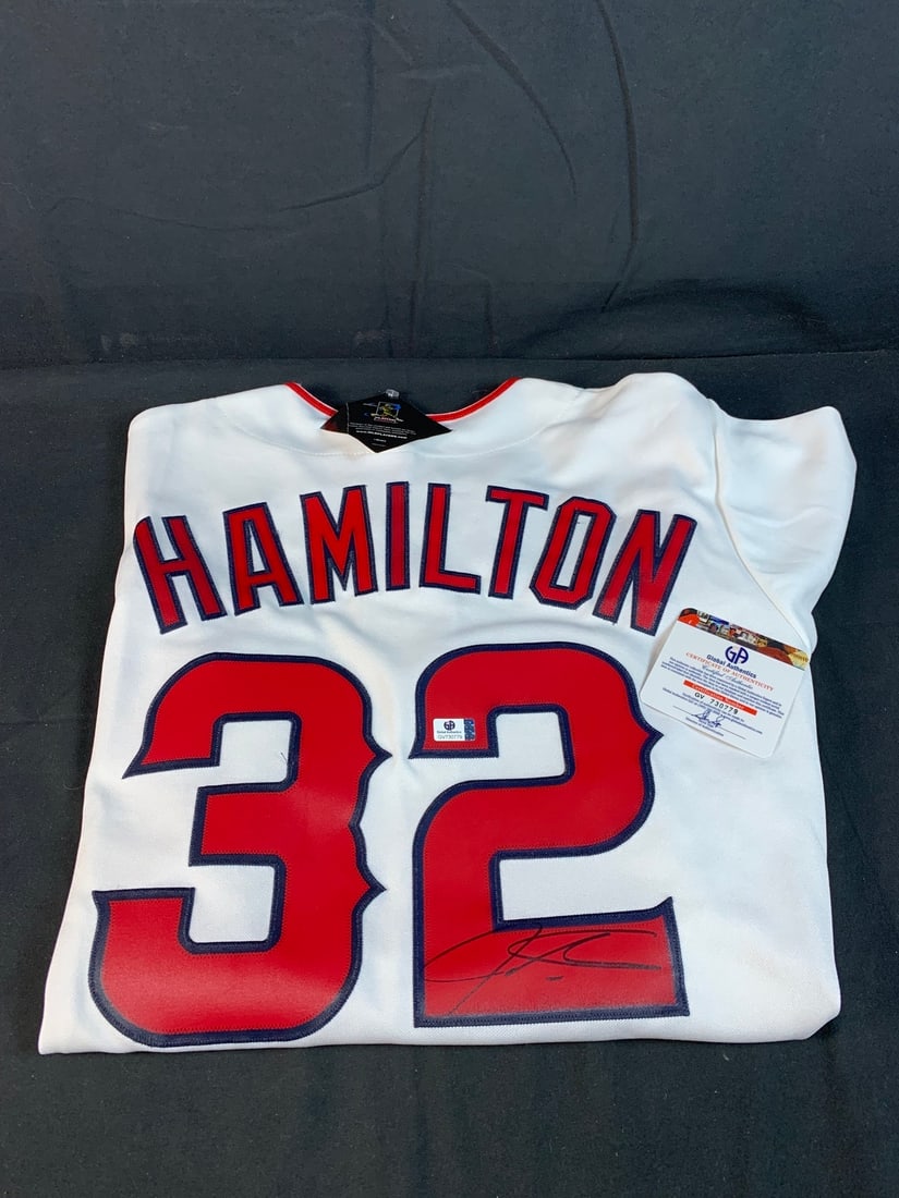 Josh Hamilton LA Angels Autographed Authentic Majestic MLB Jersey (1 of 8)