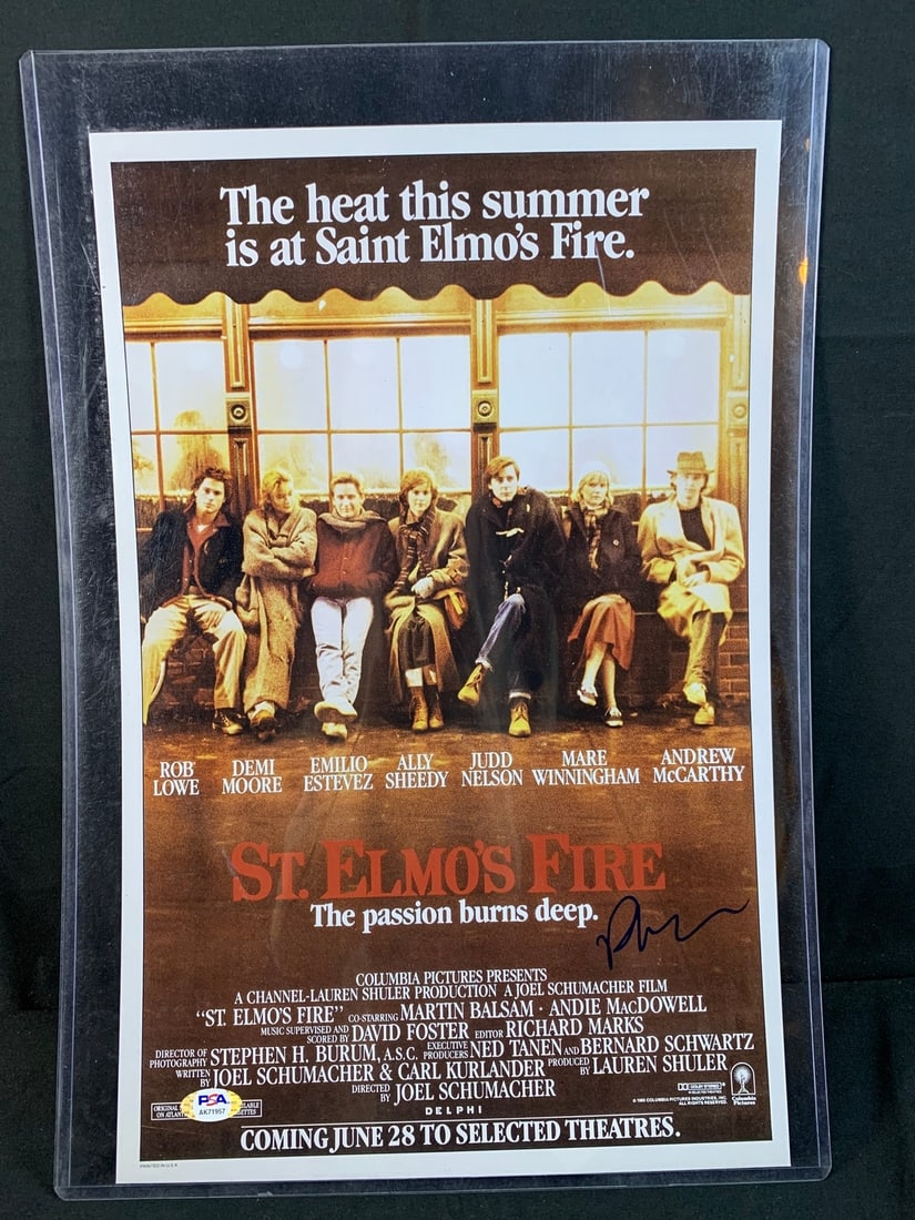 Rob Lowe Autographed Saint Elmo's Fire Photo (1 of 2)