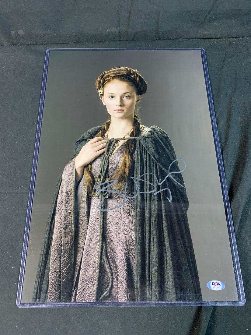 Sophie Turner Autographed Game of Thrones Photo: PSA Certified. 12"x 18"