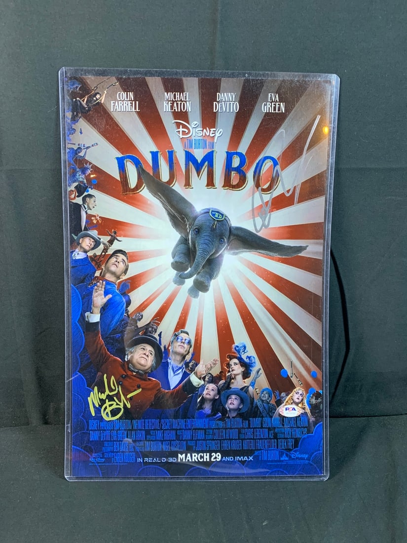 Michael Buffer and Danny Elfman Dual Autographed Dumbo Photo (1 of 2)