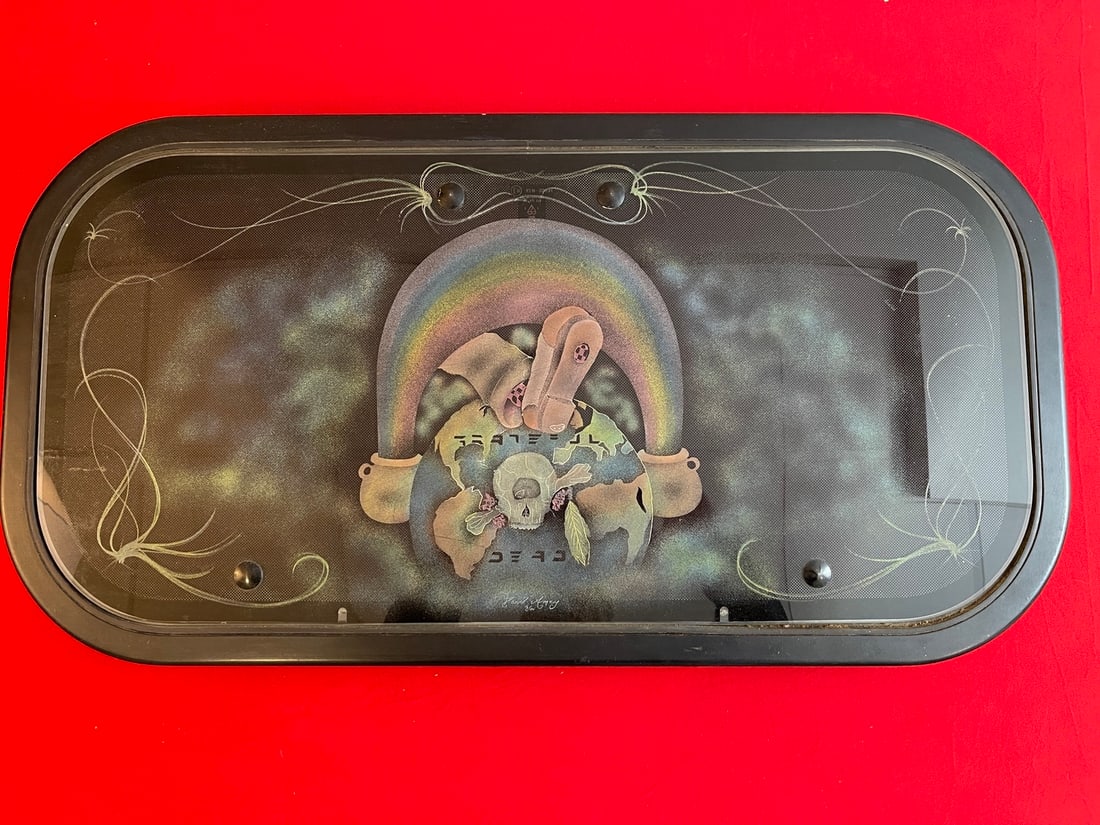 Rare 1970's-80's Grateful Dead Automobile Sunroof: Very unusual item. This appears to be an actual commercially made sunroof with an artful Grateful Dead motif. In excellent unused condidtion. If you have a 1970's VW Bug…You need this.