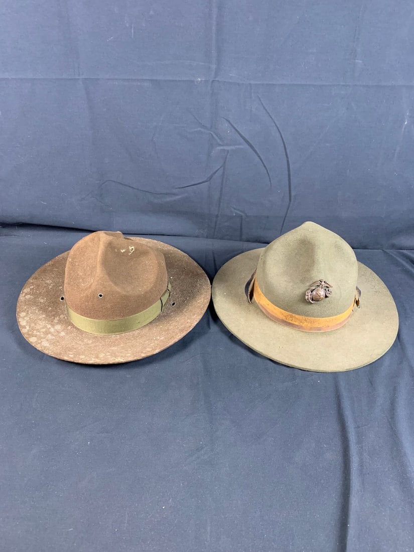 Lot of WW2 WWII USMC Campaign Drill Sergeant Hats (1 of 11)