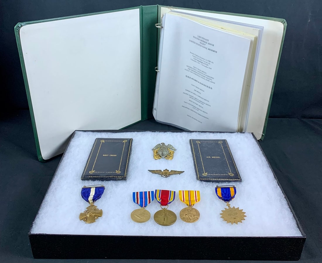 Incredible Rare VBF-16 Named WW2 WWII Navy Cross Winner Grouping (1 of 17)