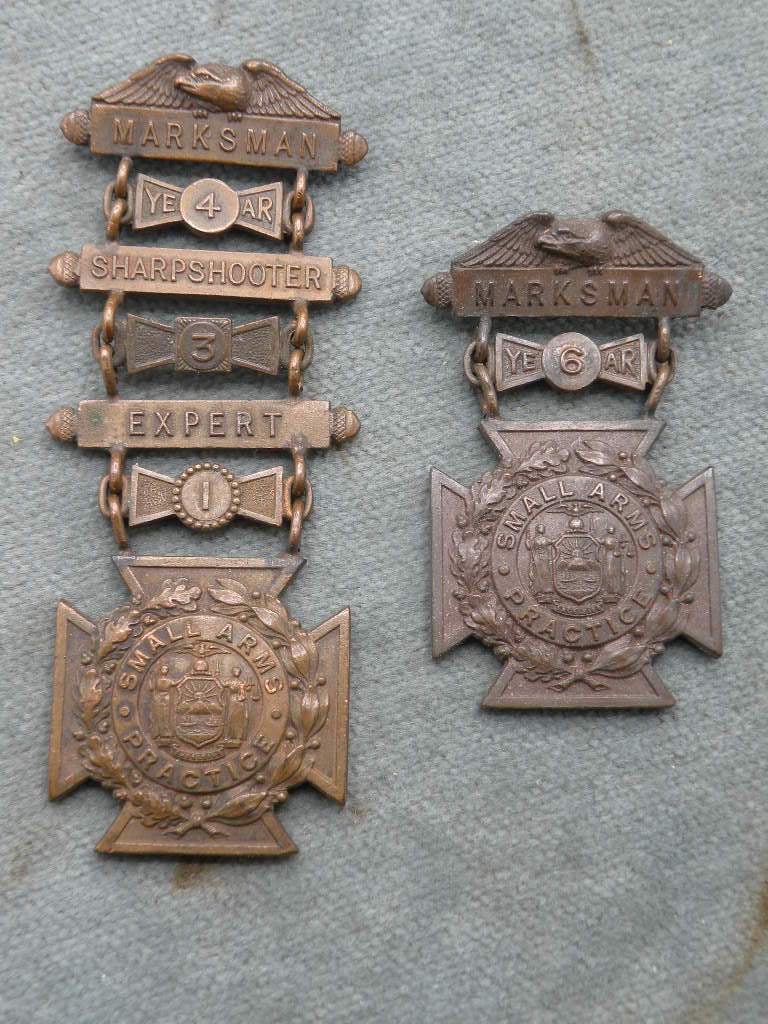Tiffany and Company New York Militia Marksman Badges. (1 of 3)