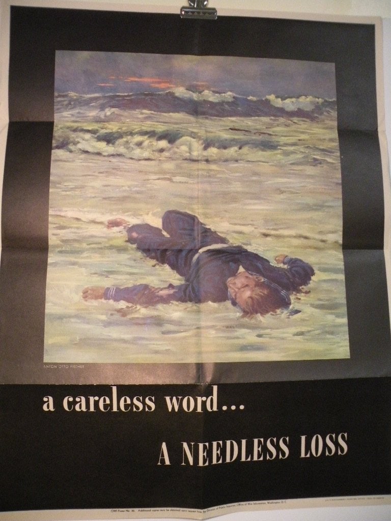 WW2 Propaganda Poster, "Needless Loss" (1 of 3)