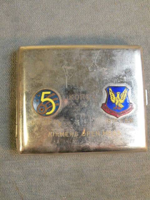 Vietnam Period Military Cigarette Case.: Vietnam War period, very nice 5TH Air Force cigarette case.