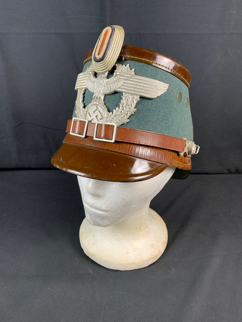 WW2 WWII German Schutzpolizei Rural Police Shako Helmet By Erel (1 of 13)