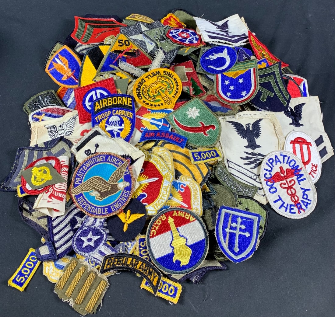 Large lot of WW2 to modern patches: Over 100 patches