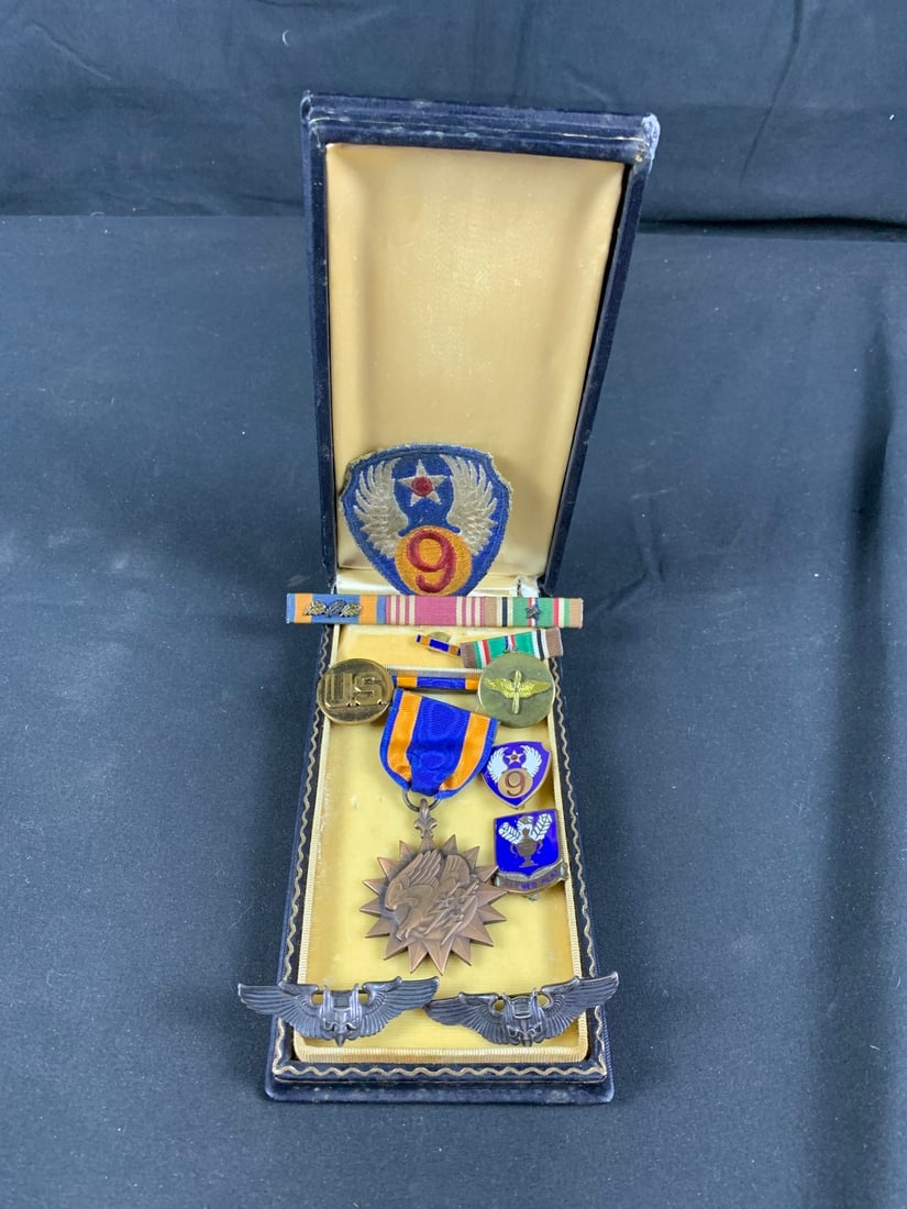 WW2 WWII USAAF 9th AF Air Medal grouping (1 of 8)