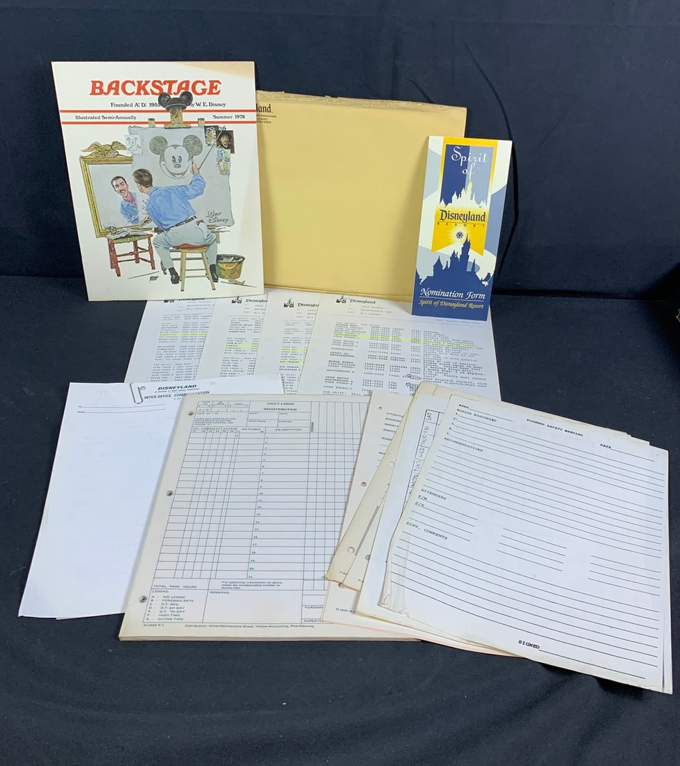 Original Disneyland Maintenance and Inter-office Communication paperwork (1 of 11)