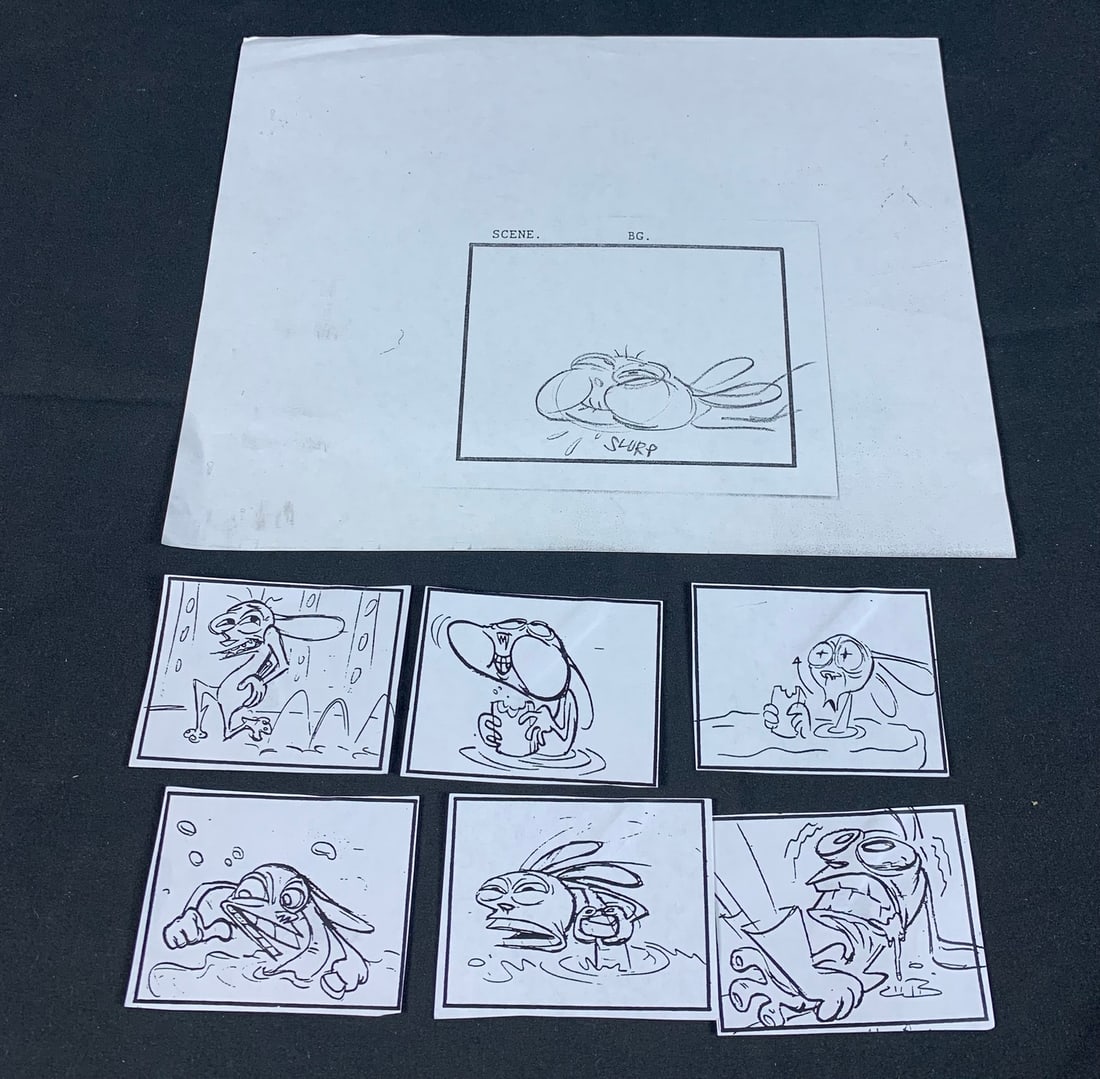 Lot of original production Xerox Copies of the Ren and Stimpy Show by John Kricfalusi (1 of 5)