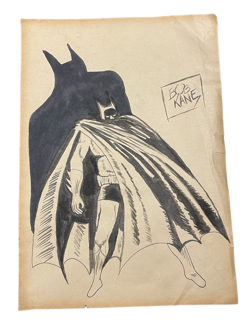 Original Bob Kane Batman Ink Sketch - Signed (1 of 1)
