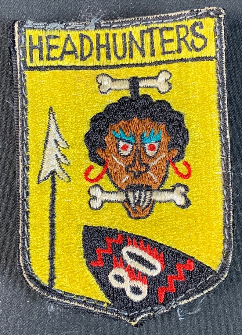 Incredible Vietnam Era US Air Force Japanese Made 80th Tactical Fighter Group Headhunters Patch (1 of 3)