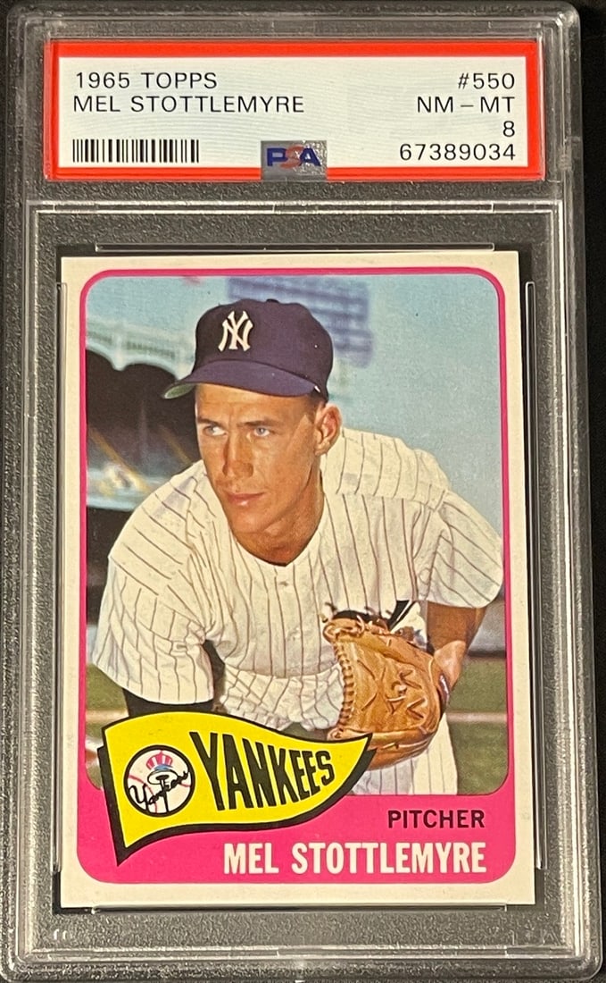 1965 Topps Mel Stottlemyre #550 PSA 8 (1 of 1)