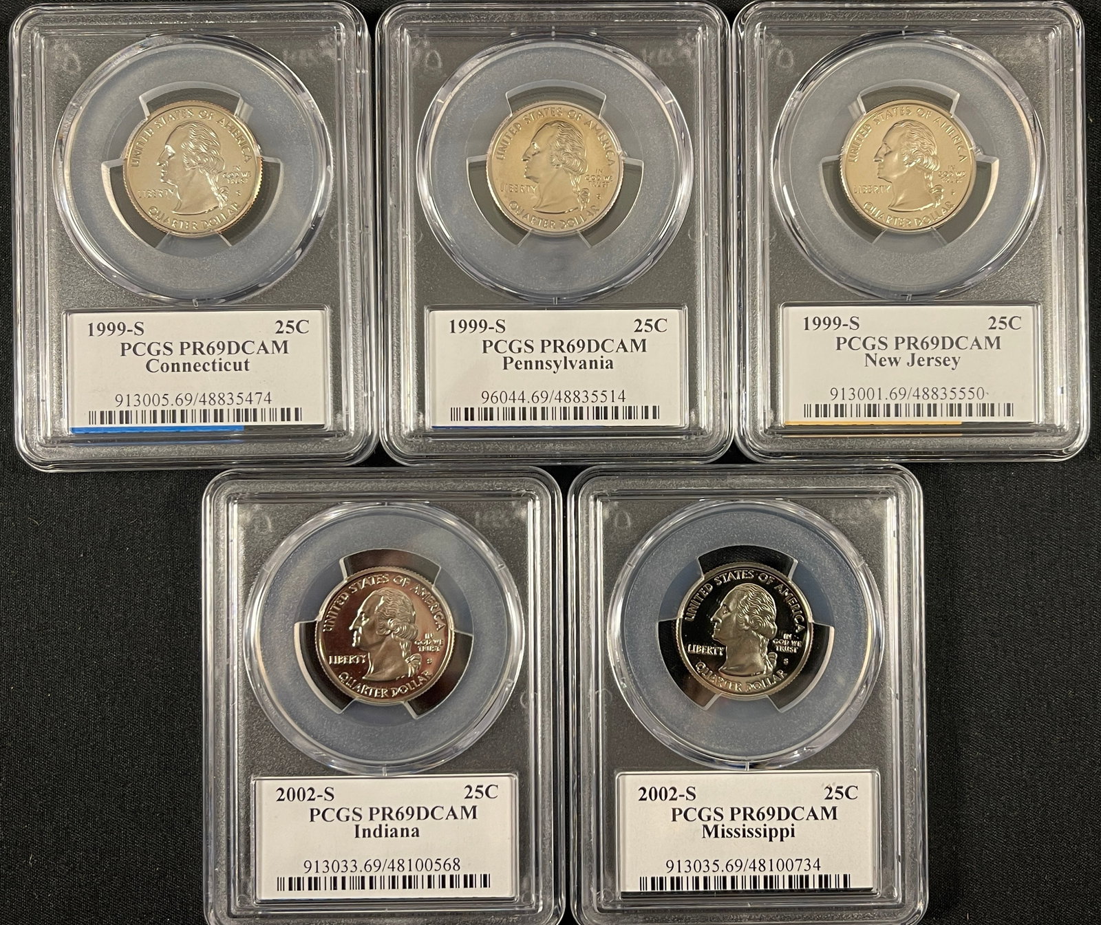 PCGS Graded State Quarters Lot - 5 (1 of 1)