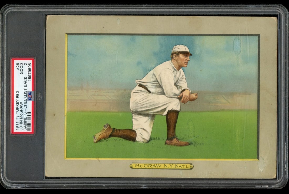 1911 T3 Turkey Red John McGraw #26 PSA 2 (1 of 2)