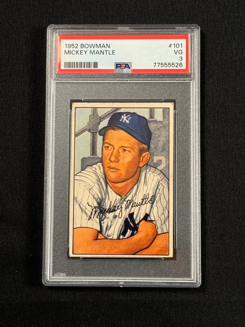 1952 Bowman Mickey Mantle #101 PSA 3 (1 of 3)