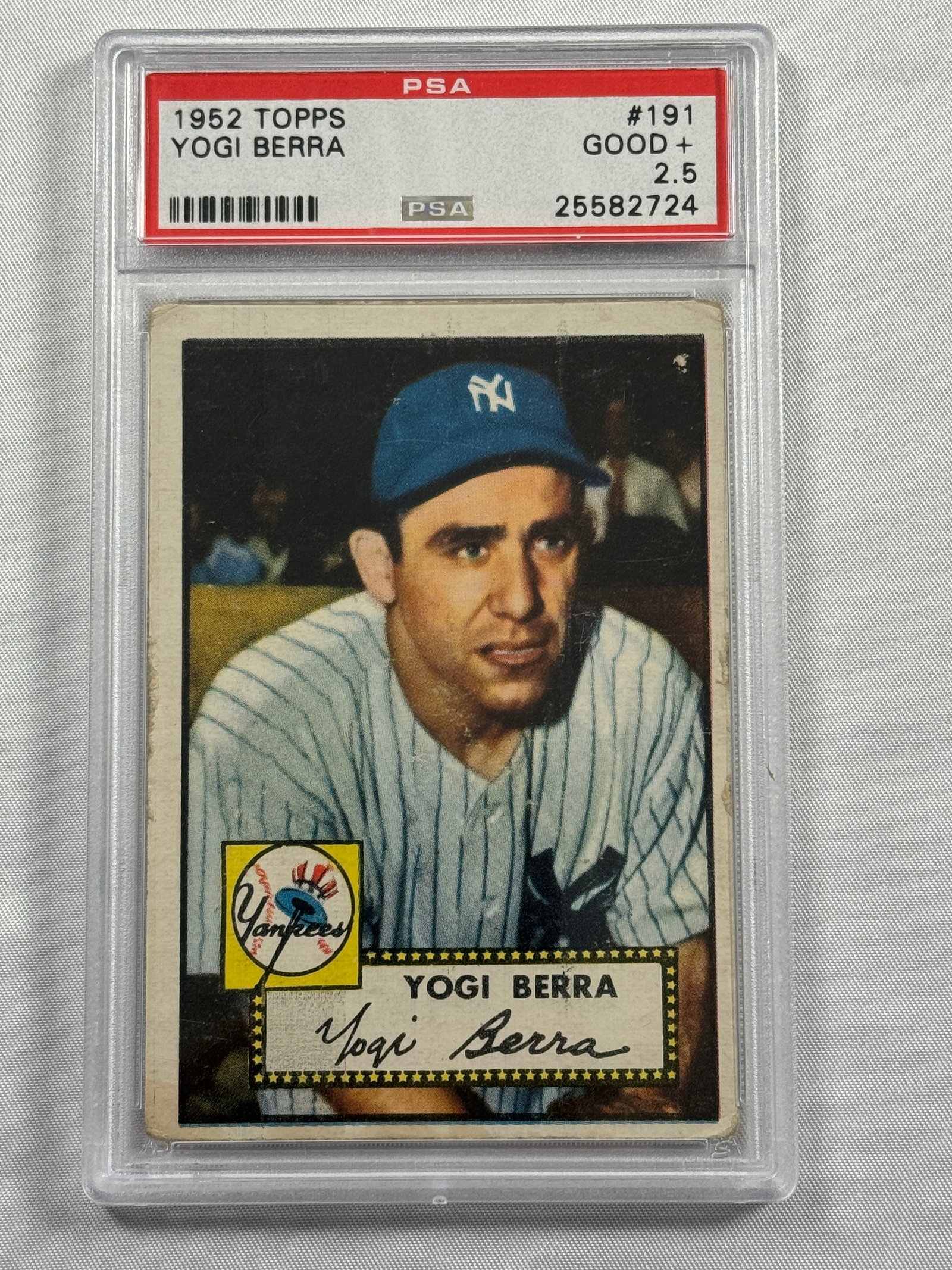 1952 Topps Yogi Berra #191 PSA 2.5: As shown