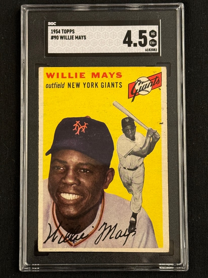 1954 Topps Willie Mays #90 SGC 4.5: Very clean example- with great centering