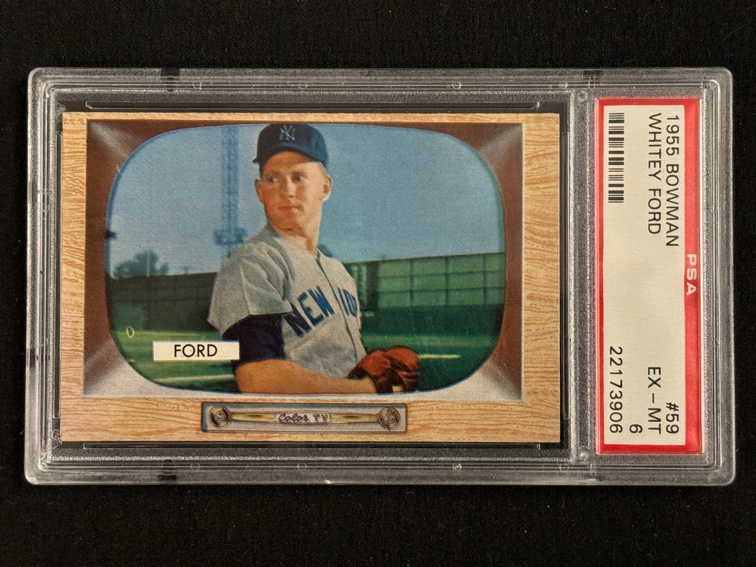 1955 Bowman Whitey Ford #59 PSA 6: Well-Centered sharp card