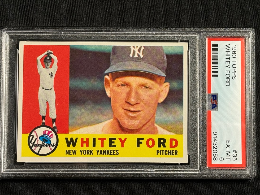 1960 Topps Whitey Ford #35 PSA 6: Another great example from the 1960 Topps set