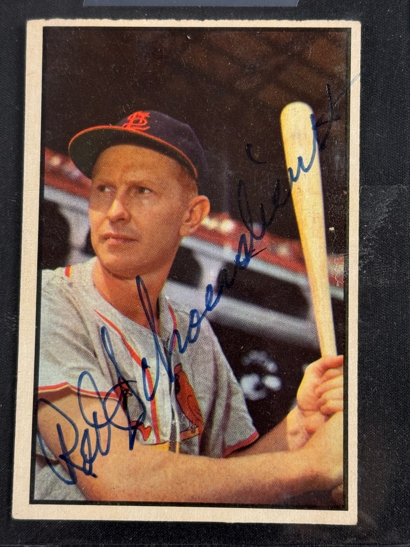1954 Bowman Red Schoendienst #101 Autographed: Guarunteed authentic and to pass third party authentication.