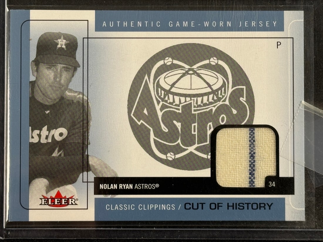 2005 Fleer Classic Clippings Game Used Nolan Ryan (1 of 2)
